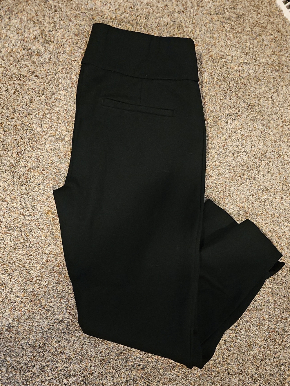 Express Black Ponte Slim Leg Trousers